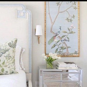Chinoiserie Panels, Wall Art, Wall Decor, Wall Hanging - Colorful Peonies -prints Chinoiserie art ,no frame