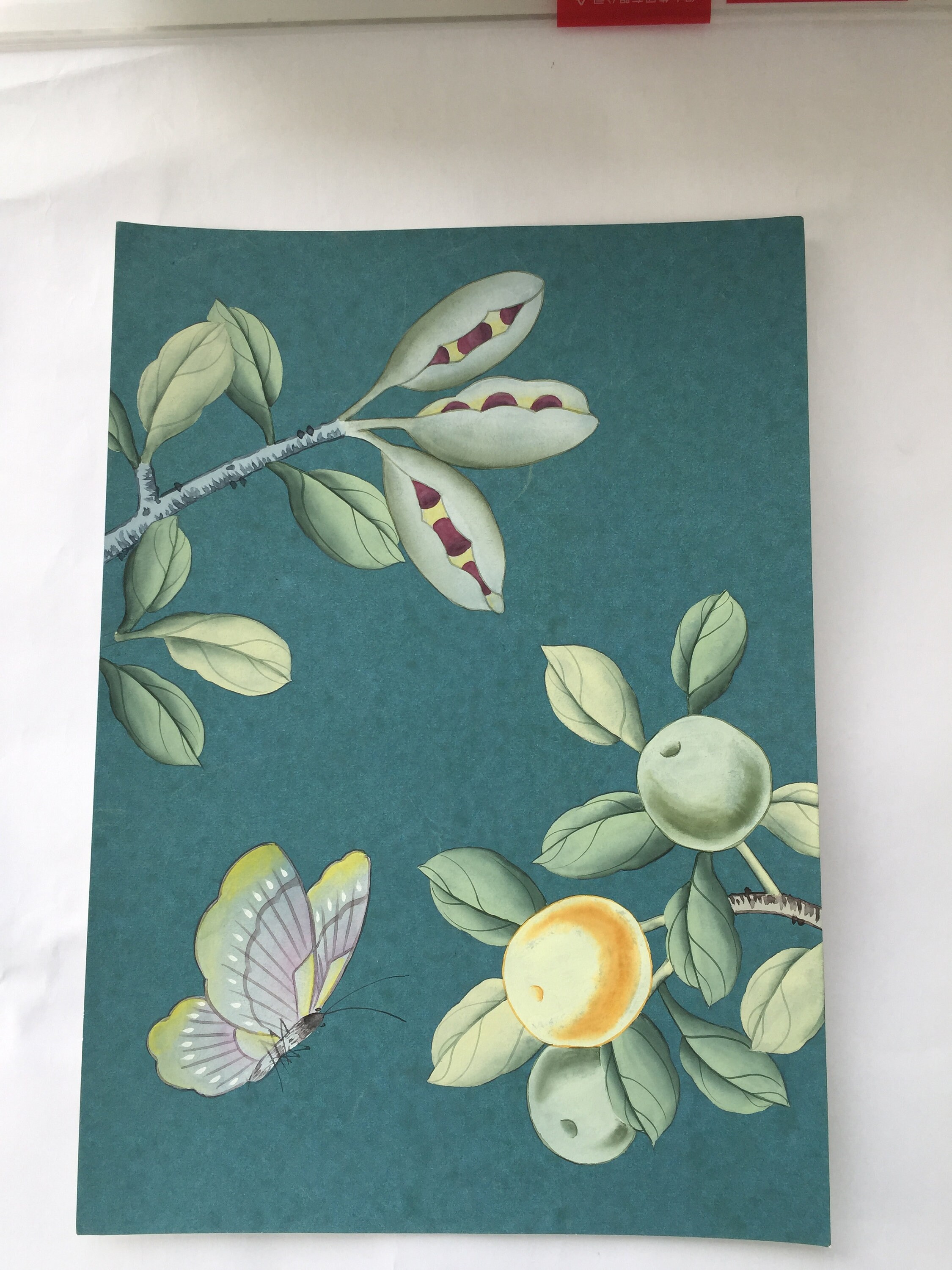 Sample handpainted silk wallpaper Handpainted Etsy