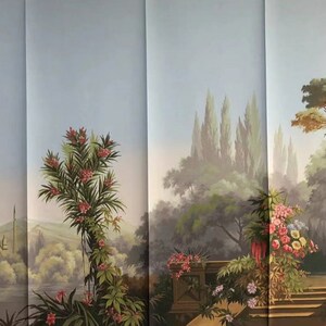 Paradise Wallpaper Panoramic Murals Handpainted Artworks on Scenic Paper 36&quot;x96&quot;/panel - Accept Custom Sizes