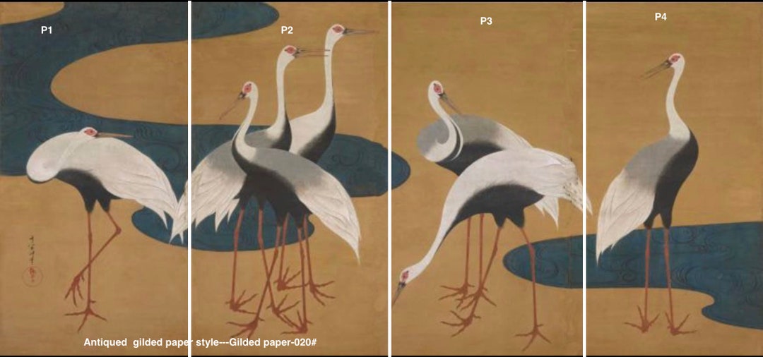 Crane Handmade Wallpaper - Etsy