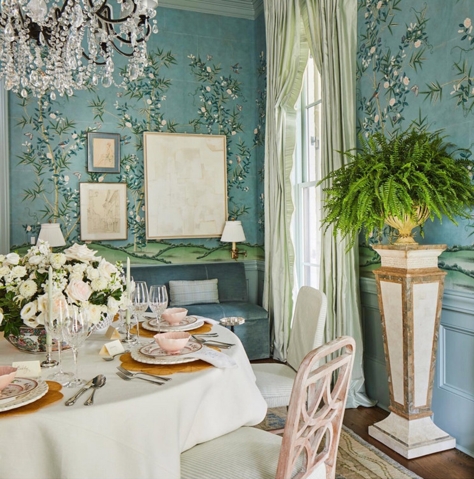 A Set of 18th Century Style Chinoiserie Handmade Wall Panels, Vintage ...