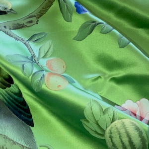 W55&quot; * Custom height ----------------Custom Handpainted Draperies-----Slub Silk----douppioni silk