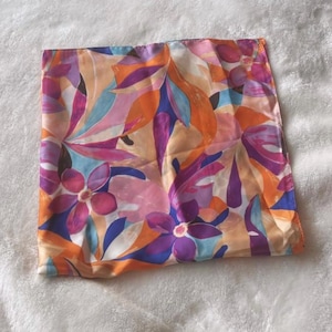 Abstract art inspired silk scarf
