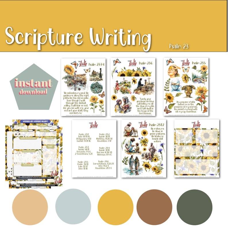 Psalm 23 Scripture Writing - Etsy
