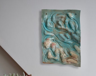 Blue Skin - Ceramic Wall Hanging Art Piece