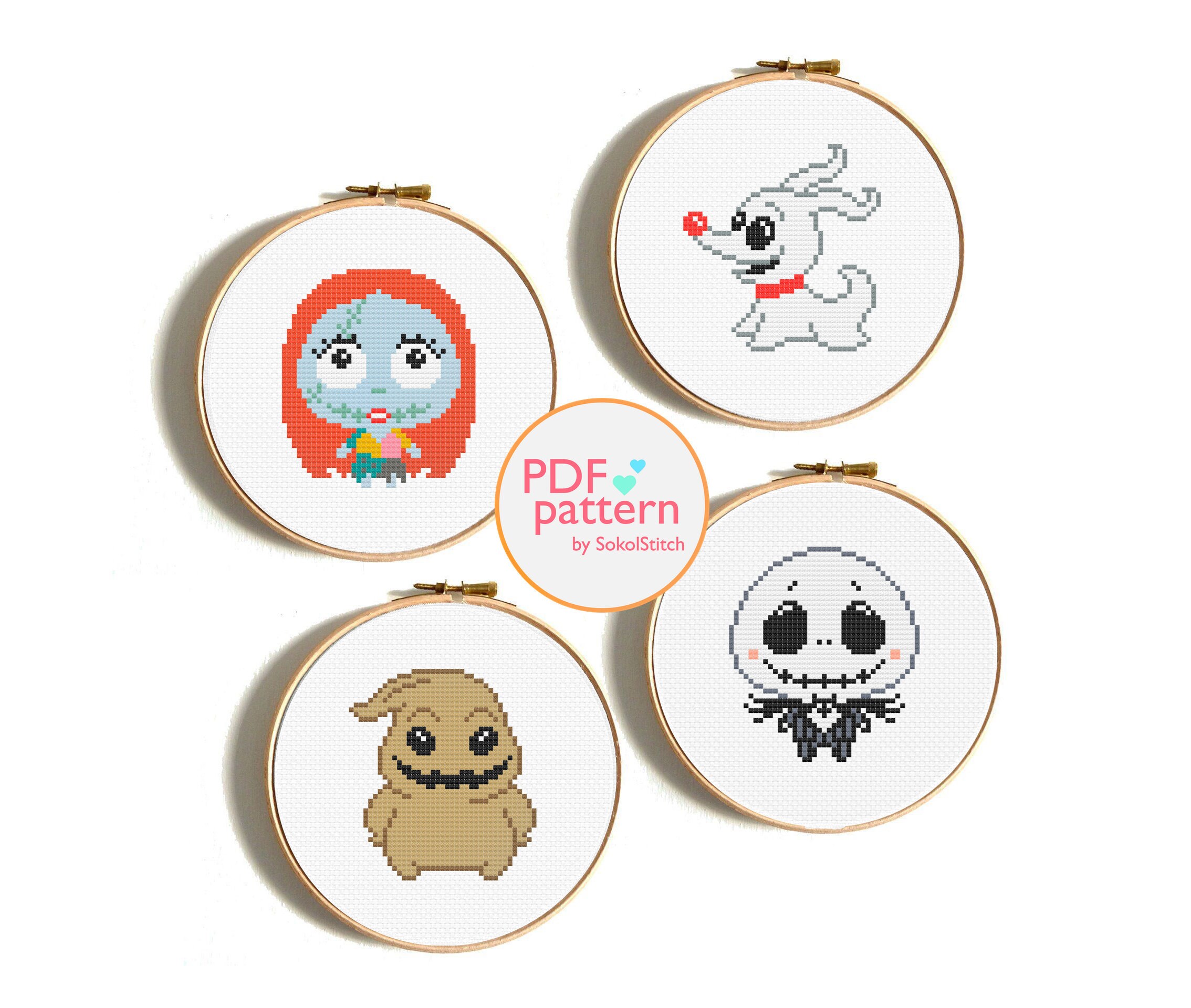 Nightmare before Christmas MINI cross stitch PDF Patterns Etsy
