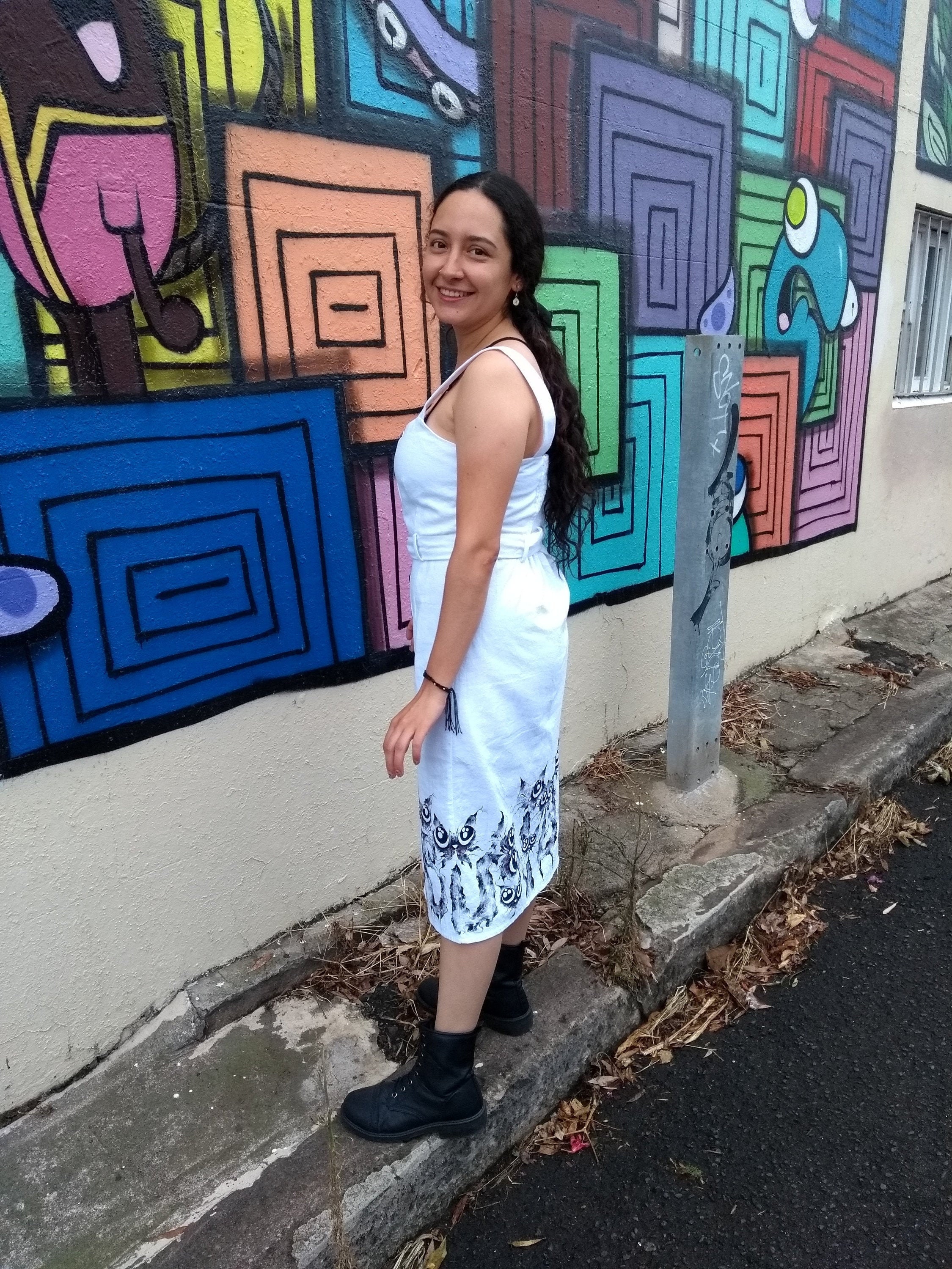 Hand Painting Dress, Dress, Paint Dress, Original Dress, Cloths Paint