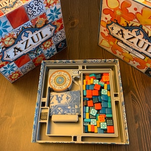 Azul Board Game Organizer Insert with Crystal Mosaic Expansion (STL Files)