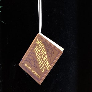 Emily Bronte's Wuthering Heights Miniature Book Christmas Ornament - 2 Week Turn Around Time