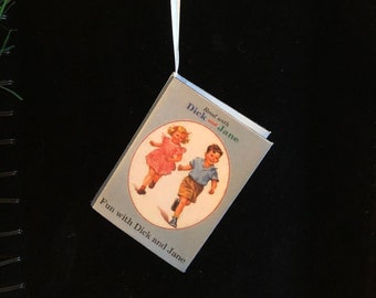 Fun With Dick & Jane Miniature Book Christmas Ornament