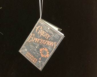 Charles Dickens Great Expectations Miniature Book Christmas Ornament