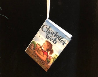 Miniature Charlotte’s Web Book Christmas Ornament