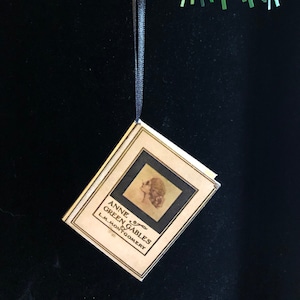 Anne of Green Gables Miniature Book Ornament – Classic Literature Christmas Decor – Gift for Book Lovers, Teachers, Librarians