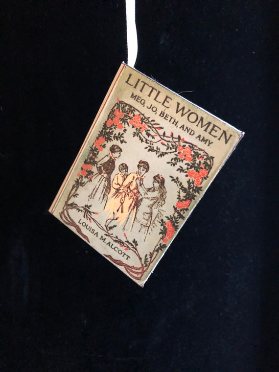 Little Women Miniature Book Ornament – Louisa May Alcott Christmas Tree Decoration – Literary Gift for Readers & Classic Book Lovers