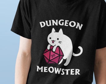 Dungeon Meowster Shirt Funny Dnd Dungeon Master Gift for Cat Lovers Etsy