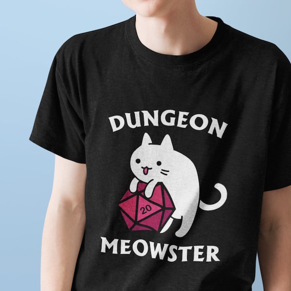 Dungeon Meowster Shirt | Funny Dnd Dungeon Master Gift for Cat Lovers