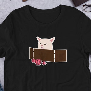 Confused Cat at DnD Table Shirt | DnD Gift for Cat Lovers