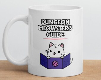 かわいい DnD ダンジョン マスター マグカップ | ダンジョン ニャースターのガイド 猫 DM