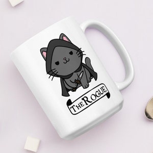 The Rogue DnD Cat Mug | Dungeon Master Gift for Cat Lovers