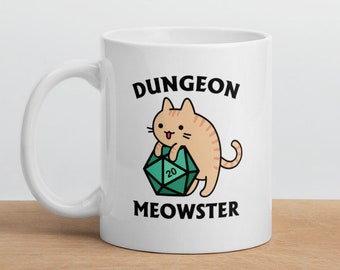 Dungeon Meowster Mug | DnD Cat Gift for Dungeon Masters