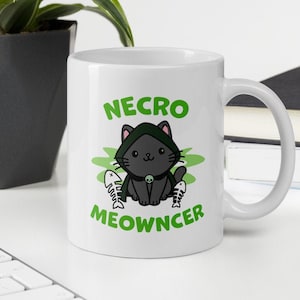 Necromeowncer Mug | Cat Necromancer | Fantasy Tabletop RPG Gift