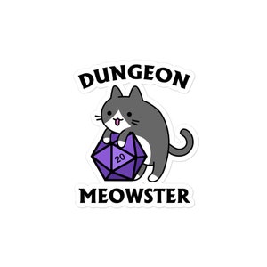 Dungeon Meowster DnD Cat Sticker | Dungeon Master Gift