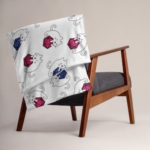 Dungeon Meowster Throw Blanket | DnD Dungeon Master Gift for Cat Lovers