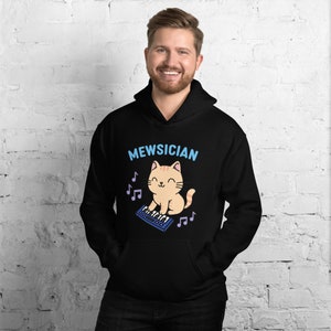 Mewsician Cat Piano Hoodie - Musician Gift