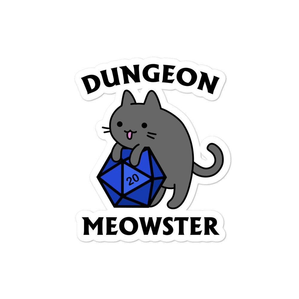 Black Cat Sticker For D&D Players