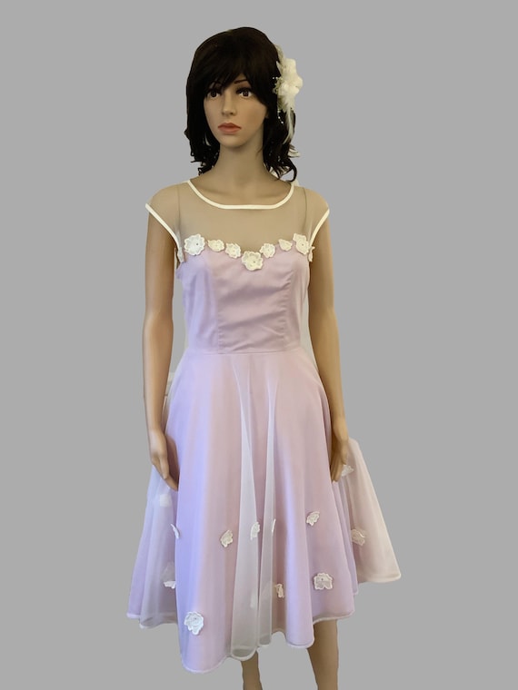 Rockabilly Dress 50s Prom Dress Tiered Prom Dress
