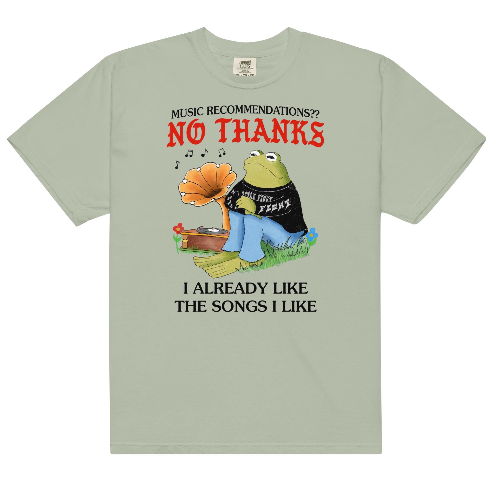 No Music Recs Unisex (comfort Colors) T-shirt - Etsy Israel