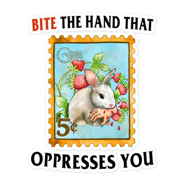 Bite the Hand Bubble-free stickers