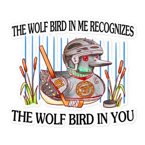 Wolf Bird Bubble-free stickers