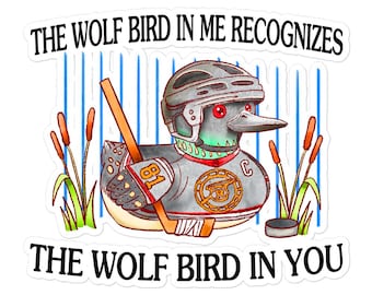 Wolf Bird Bubble-free stickers