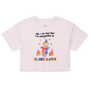 Silliness and Antics Women’s crop top