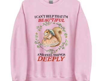 Unisex Squirrel Graphic Sweatshirt: Warm, Classic Fit