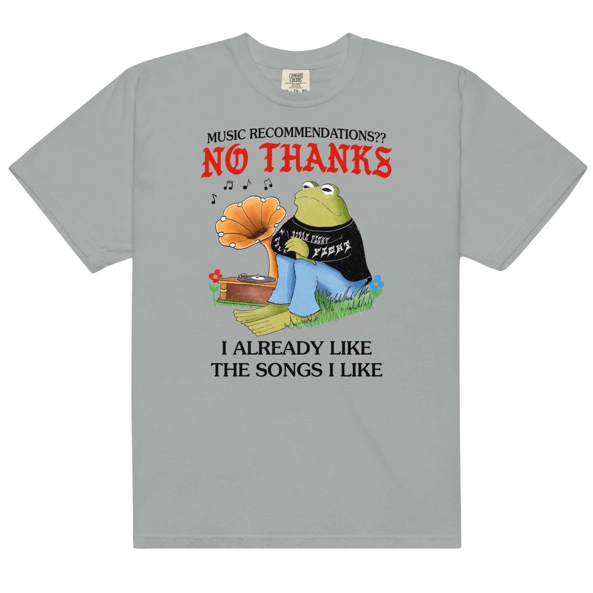 No Music Recs Unisex (comfort Colors) T-shirt - Etsy