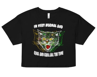 Very Normal Women’s crop top (Black Only)