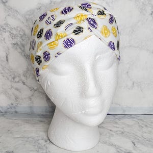 Nonbinary Donuts Pride Flag Hearts Faux Knot Headband; Pride Month Twist Headband; LGBTQ Hearts Hair Accessories; Pride Hair Accessories