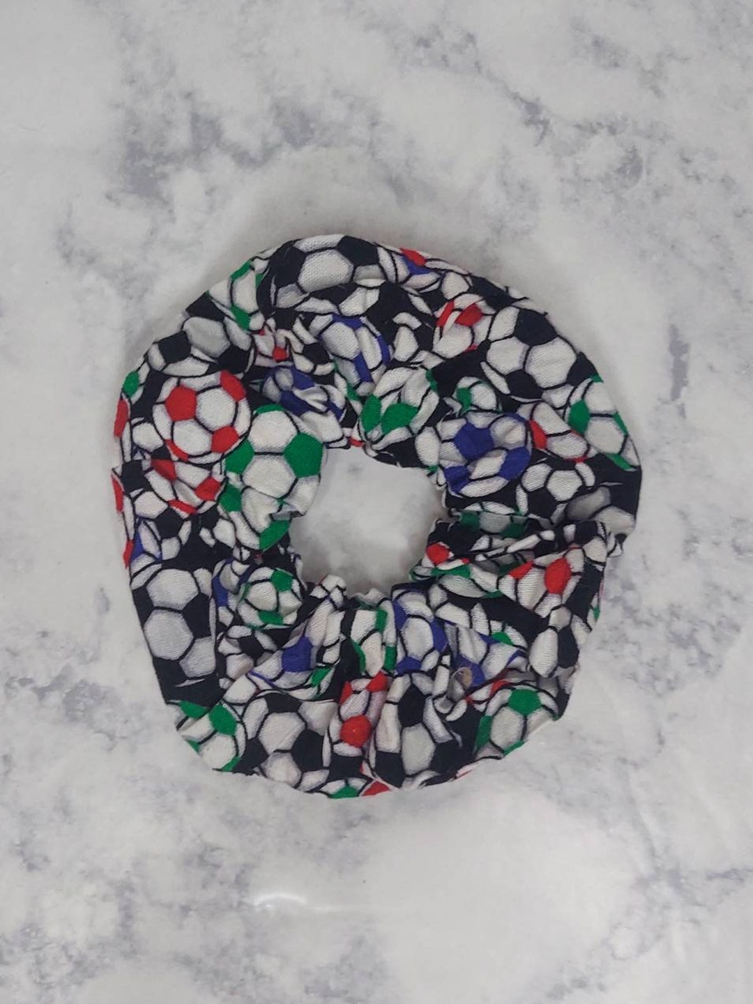 Soccer Ball Hair Scrunchies Sports Hair Accessories Spring Etsy