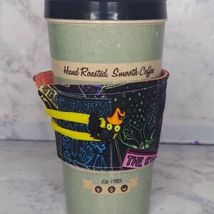 Neon Tarot Cards Halloween Witch Themed Reusable Coffee Sleeves; Spooly Coffee Cozies; Witch Coffee Cozy; Coffee Sleeve; Coffee Accessories