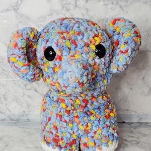 Circus Elephant Crochet Amigurumi; Elephant Plush; Elephant Amigurumi; Christmas Crochet Stuffed Animal; Stuffed Elephant