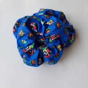 Mario Hair Scrunchies; Mario Bros; hair scrunchie; supermario; vintage video games; gamer; gamer accessories