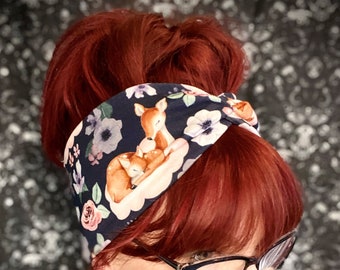 Headband Knot Headband BIO Jersey GOTS Certified Flowers Flowers