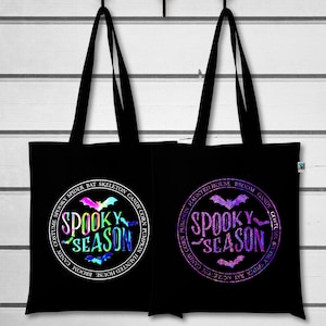 Bag Spooky Season, jute bag, organic, fair trade, bag, Halloween, bats