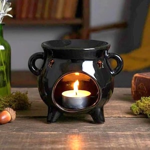 Duftlampe Hexenkessel, Wachs Burner, Oil Burner, Wachswärmer, Aromadiffuser, Gothic, Witchy