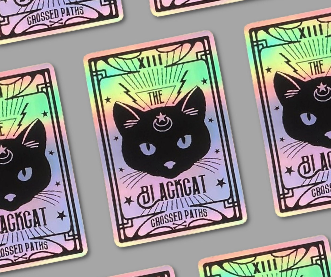 Halloween Tarot Card Sticker – Spooky Cat Press