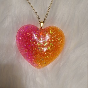 Paradise Sunset heart necklace