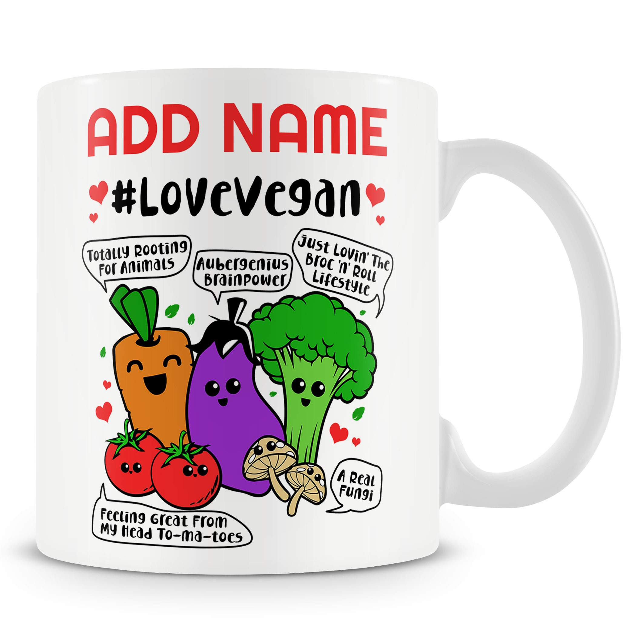 Vegan Mug Personalised Gift LoveVegan Etsy Nederland