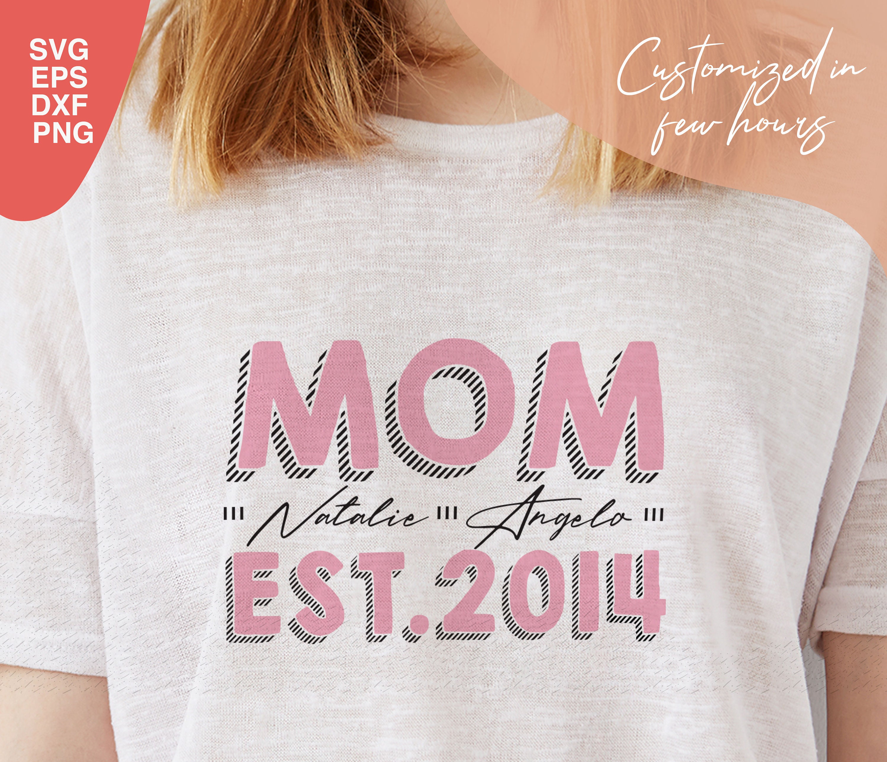 Download Mothers Day Svg Mom Shirt With Personalized Names Mothers Day Etsy